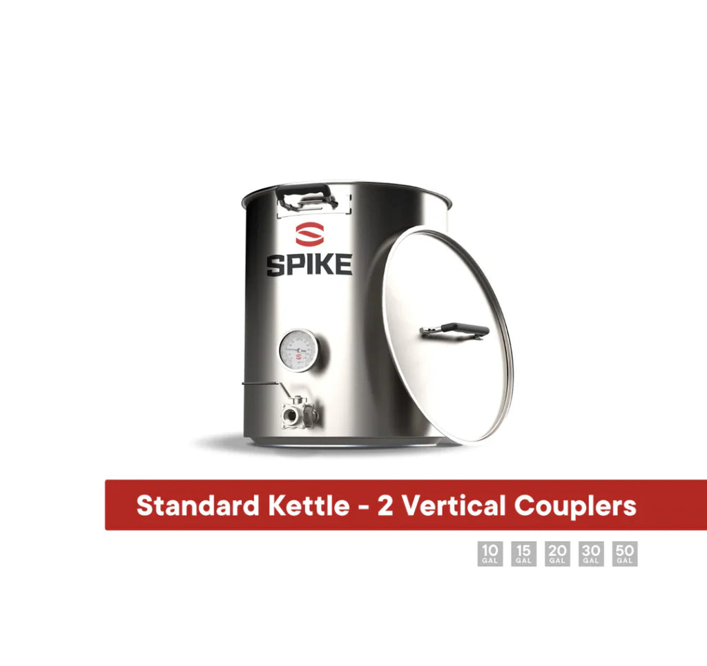 10 gallon OG Brew Kettle w/ 2 Vertical NPT Couplers (Spike Brewing)