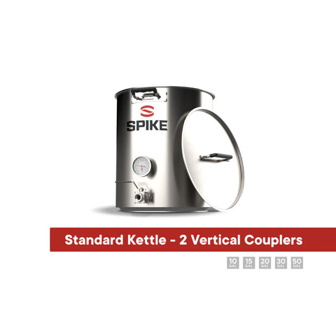 10 gallon OG Brew Kettle w/ 2 Vertical NPT Couplers (Spike Brewing)