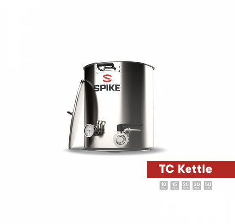 10 gallon OG Brew Kettle w/ 2 Vertical Tri-Clamp Couplers (Spike Brewing)