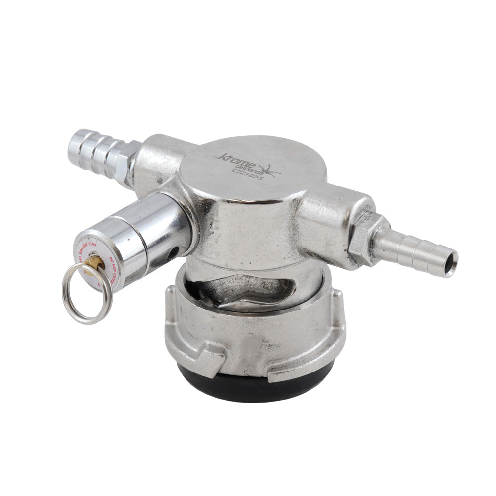 Sanke Coupler, LO-PRO Low-Profile, Chrome, barbed