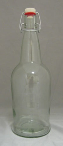Flip Top Bottles Clear 1 Liter 12/Case (formerly EZ Cap)