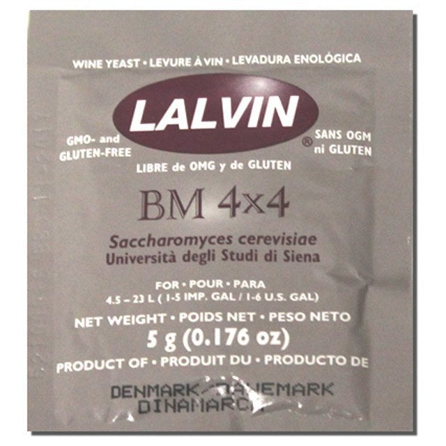 Dry Wine Yeast - Lalvin BM 4x4 Dry Wine Yeast