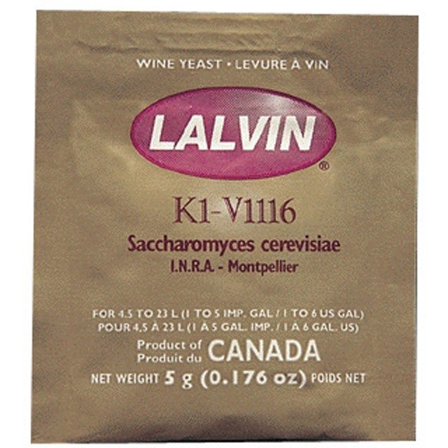 Dry Wine Yeast - Lalvin K1V-1116 Dry Wine Yeast