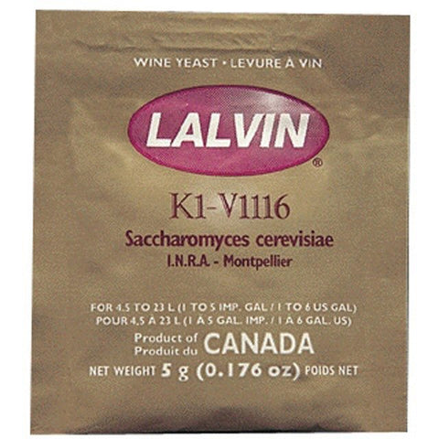 Lalvin K1V-1116 Dry Wine Yeast