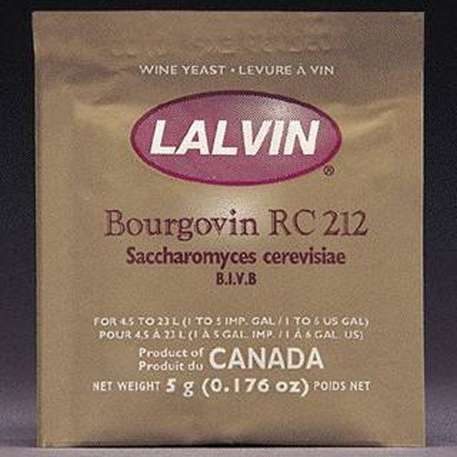 Dry Wine Yeast - Lalvin RC-212 Dry Wine Yeast