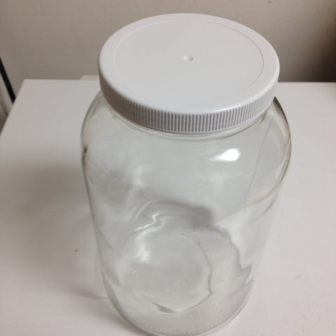 1 Gallon Clear Glass Jar - Wide Mouth with Lid (Case of 4)