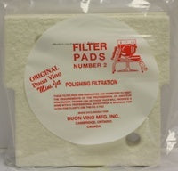 Filter Pads, #2 (1.8 Micron, Sterile), for Buon Vino MiniJet Wine Filter (3 for Package)