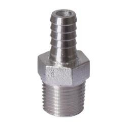 Stainless - 1/2" MPT x 1/2" Barb