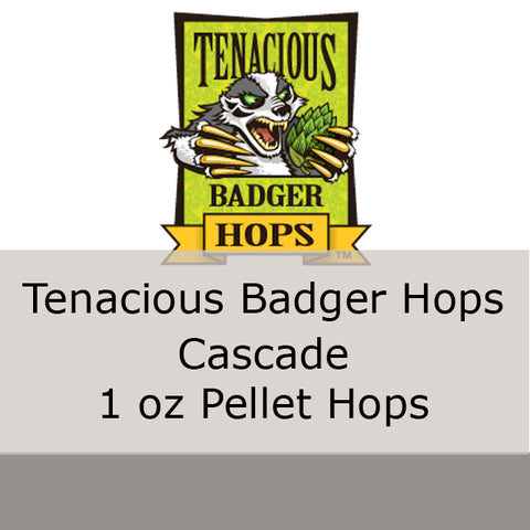 Cascade Pellet Hops 1 oz (Tenacious Badger Hops)