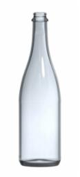 750mL Clear Champagne Wine Bottles, 12/Case