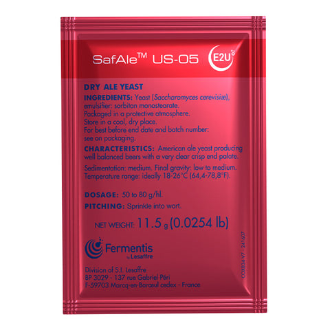 Safale US-05 Ale Dry Yeast