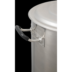 Brewmaster 14 Gallon Brew Kettle | Stainless Steel | Two Welded Couplers | Ball Valve Included | Silicone Handle Grips | Volume Markers
