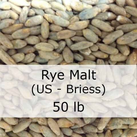 Rye Malt 50 LB Grain Sack - CRUSHED (US - Briess)