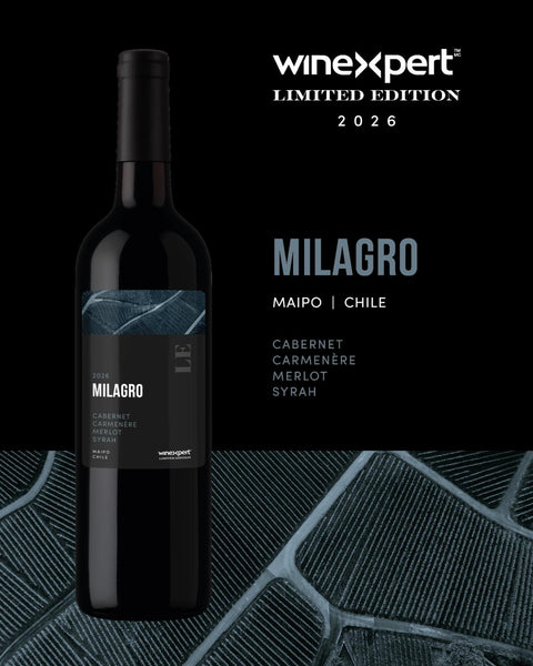 LE26 Milagro, Cabernet-Carmenere, Merlot, Syrah, Chile 14L Wine Kit - Feb 27 Preorder