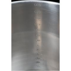 Brewmaster 14 Gallon Brew Kettle | Stainless Steel | Two Welded Couplers | Ball Valve Included | Silicone Handle Grips | Volume Markers