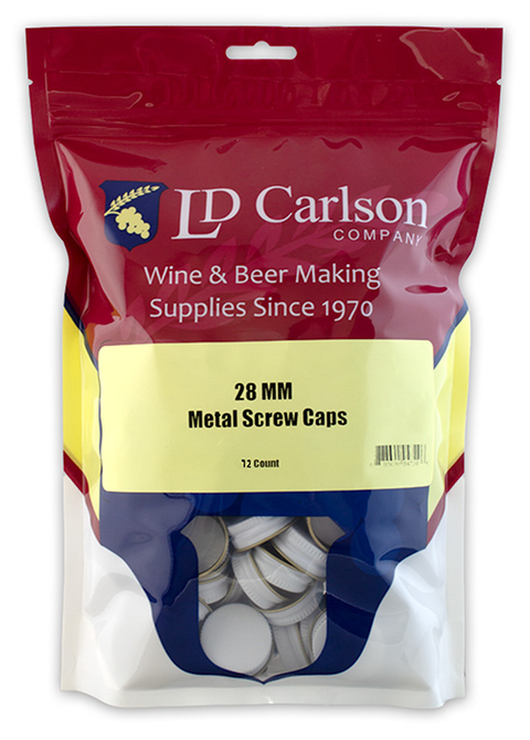 28mm Screw Caps, Metal, Bag of 72