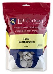 28mm Screw Caps, Metal, Bag of 72