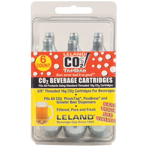 Threaded CO2 Cornelius Keg Charger Refills, 16 Gram Cartridge