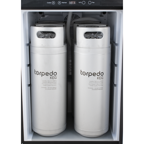 KOMOS Double Tap Kegerator with Two Stainless Intertap Faucets