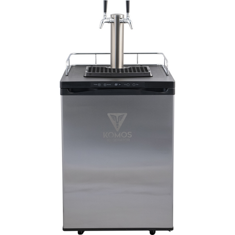 KOMOS Double Tap Kegerator with Two Stainless Intertap Faucets