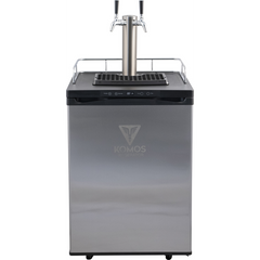 KOMOS Double Tap Kegerator with Two Stainless Intertap Faucets
