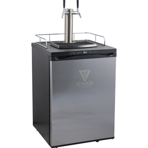 KOMOS Double Tap Kegerator with Two Stainless Intertap Faucets