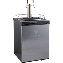 KOMOS Double Tap Kegerator with Two Stainless Intertap Faucets