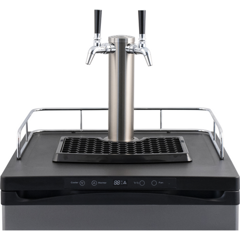KOMOS Double Tap Kegerator with Two Stainless Intertap Faucets