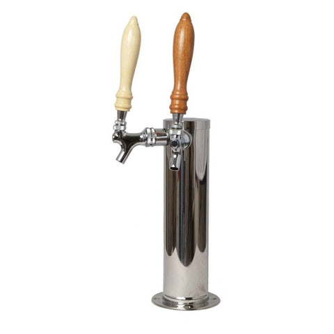 Draft Tower - Double Faucet - Chrome Plated Brass