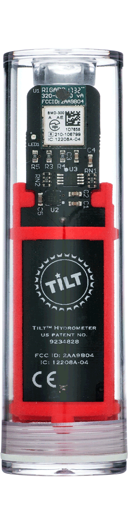 Tilt hydrometer homebrew