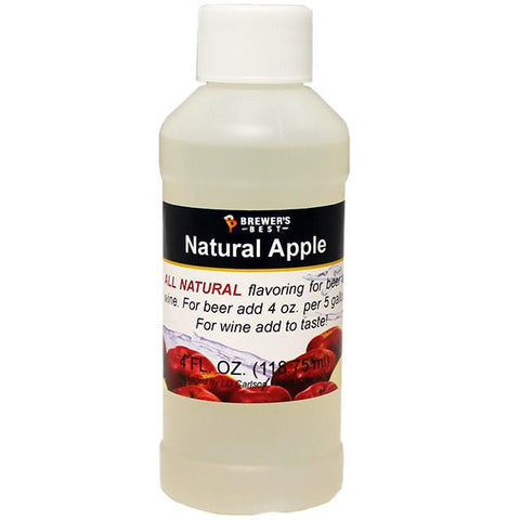 Additives And Clarifiers - Apple All-Natural Fruit Flavoring Extract 4 Oz
