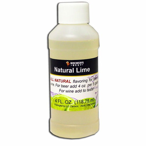 Additives And Clarifiers - Lime All-Natural Fruit Flavoring Extract 4 Oz.