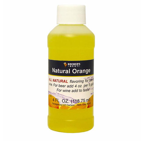 Additives And Clarifiers - Orange All-Natural Flavoring Extract 4 Oz