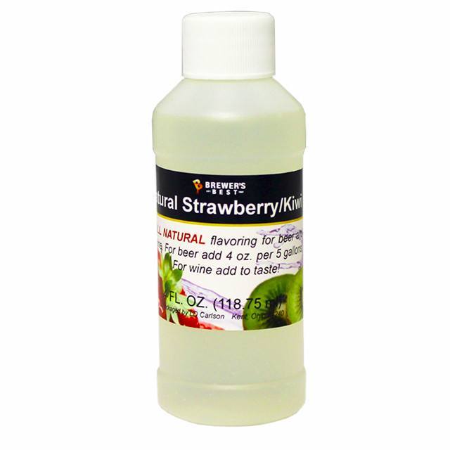 Additives And Clarifiers - Strawberry/Kiwi All-Natural Fruit Flavoring Extract 4 Oz
