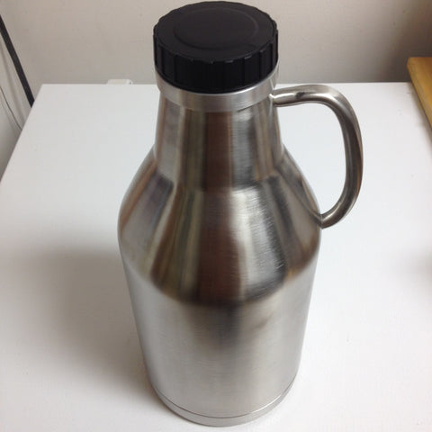 1/2 Gallon Growler, Stainless Steel, Double-Walled