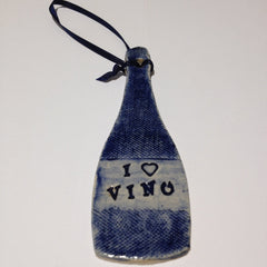 Assorted Gifts - Pottery Beer And Wine Ornament