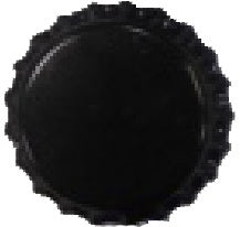Bottle Caps And Cappers - Crown Caps With Oxy-Liner, Black, ~150 Count