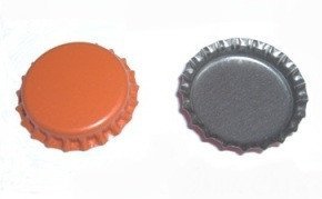 Bottle Caps And Cappers - Crown Caps With Oxy-Liner, Orange, ~150 Count