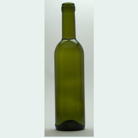Bottles - 375mL Green Semi-Bordeaux Bottles, Mid-Punt, 24/Case