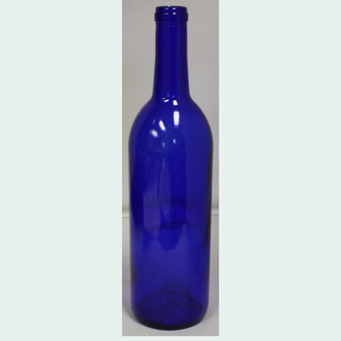 Bottles - 750mL Cobalt Blue Bordeaux Wine Bottles, Case Of 12