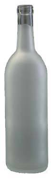 Bottles - 750mL Frosted Bordeaux Wine Bottles, Case Of 12