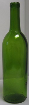 750mL Green Bordeaux Wine Bottles, 12/Case