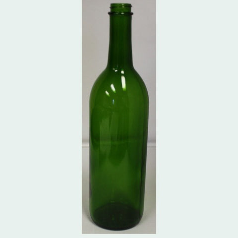 750mL Green Screw Top Bordeaux Wine Bottles, 12/Case