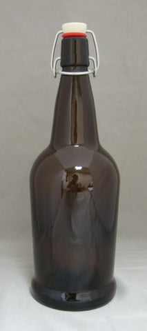 Flip Top Amber 1 Liter Single Bottle (formerly EZ Cap)