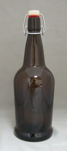 Bottles - EZ-Cap Bottles Amber 1 Liter 12/Case