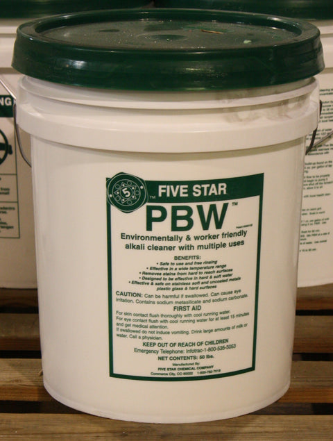 Cleaners - PBW - Powdered Brewery Wash - 50 Lb Pail (Five Star)