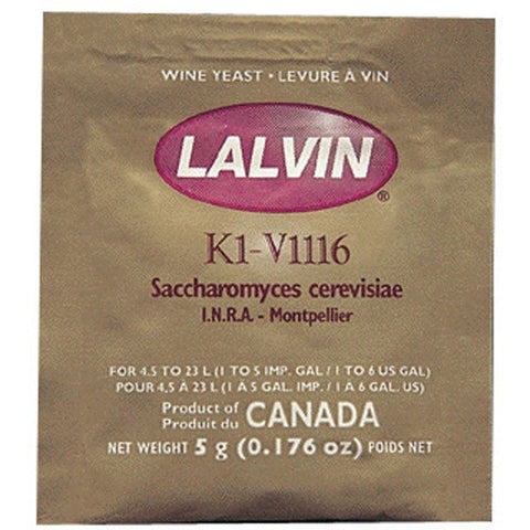 Dry Wine Yeast - Lalvin K1V-1116 Dry Wine Yeast