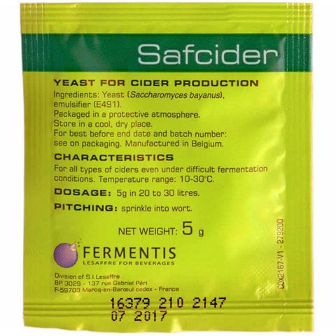 Dry Wine Yeast - Safcider Dry Yeast