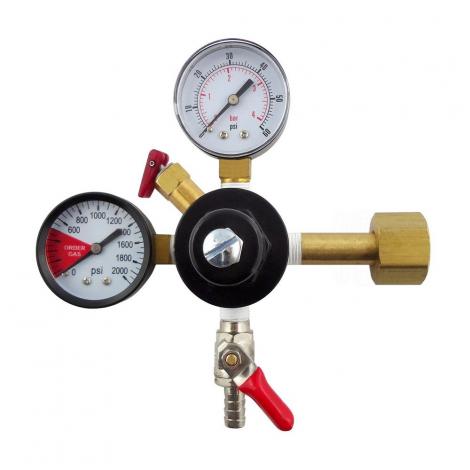 CO2 Regulator -- Two (Dual) Gauge w/ Check Valve