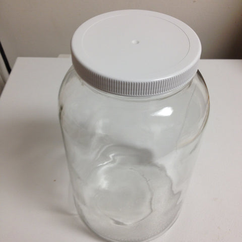 Fermenters - 1 Gallon Clear Glass Jar - Wide Mouth With Lid (Case Of 4)